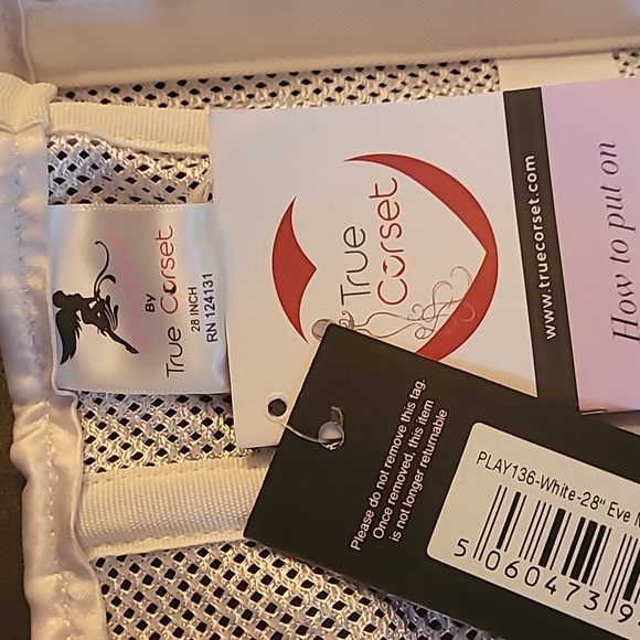 (NWT) PRETTYLITTLETHING CORSET (Size 28inch) Mesh material White - Picture 2 of 9